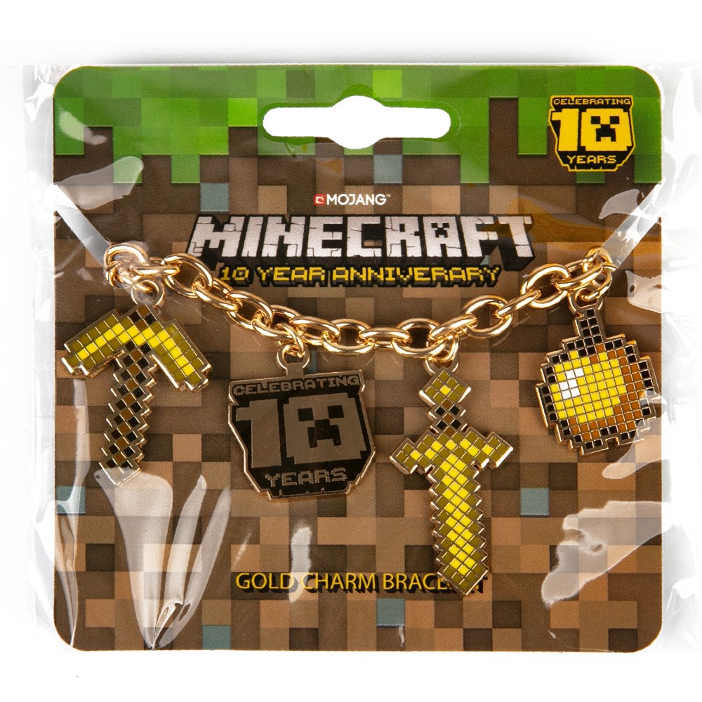 Minecraft 我的世界麥塊當個創世神10周年紀念手鍊手鍊 美國公司貨 現貨 蝦皮購物