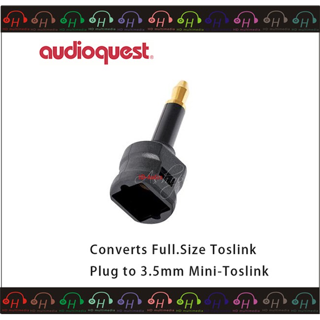 弘達影音多媒體 AudioQuest Toslink Mini Adaptor 光纖方轉圓轉接頭