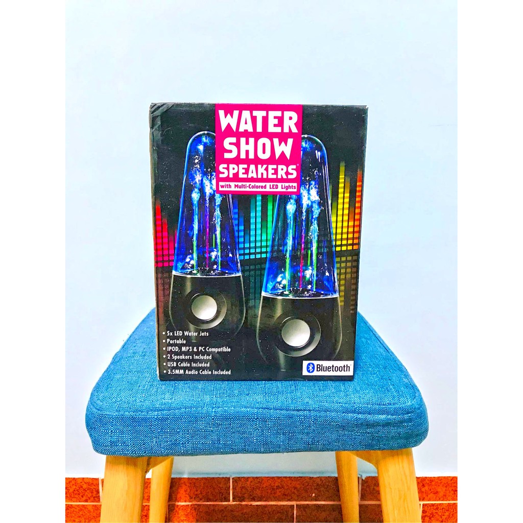 快速出貨 美國 WATER SHOW SPEAKERS 七彩噴泉水舞 LED 藍芽喇叭 音箱