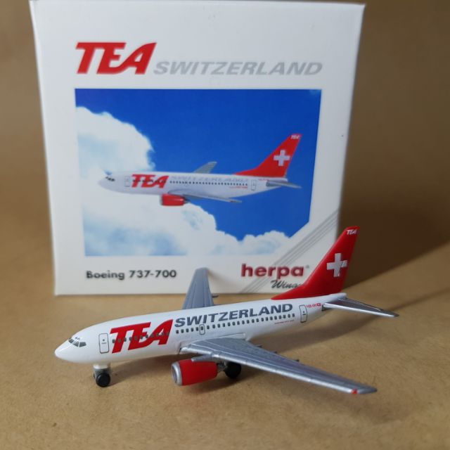 herpa 1/500 瑞士航空 tea switzerland 波音 737-700 噴射 飛機 模型