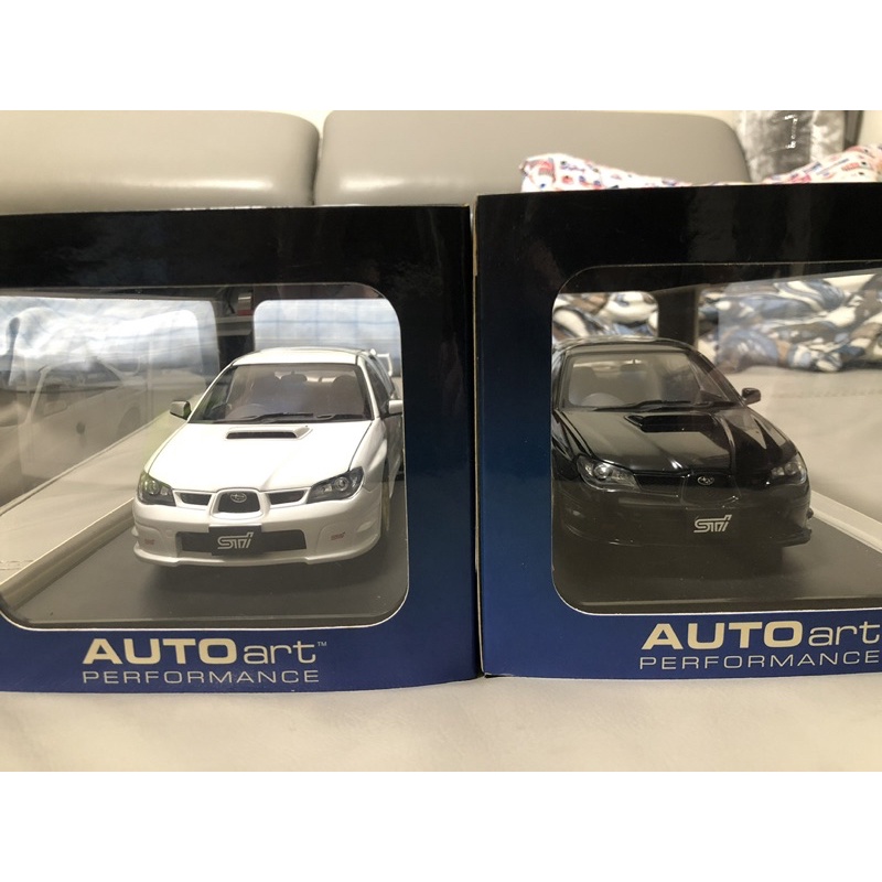 Autoart 1/18 1:18 Subaru Impreza WRX Sti 全新未拆擺 (黑色+白色合售)