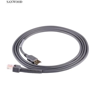 🎮sanwood🎮 高速USB 2.0 A公頭轉RJ45電纜符號條碼掃描器LS2208 6英尺