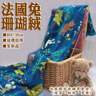 【台灣現貨🔥免運🔥24H出貨】毛毯 冷氣毯 法國兔珊瑚絨毯-森林 90X130 空調毯 懶人毯 毯子 被子 興雲網購