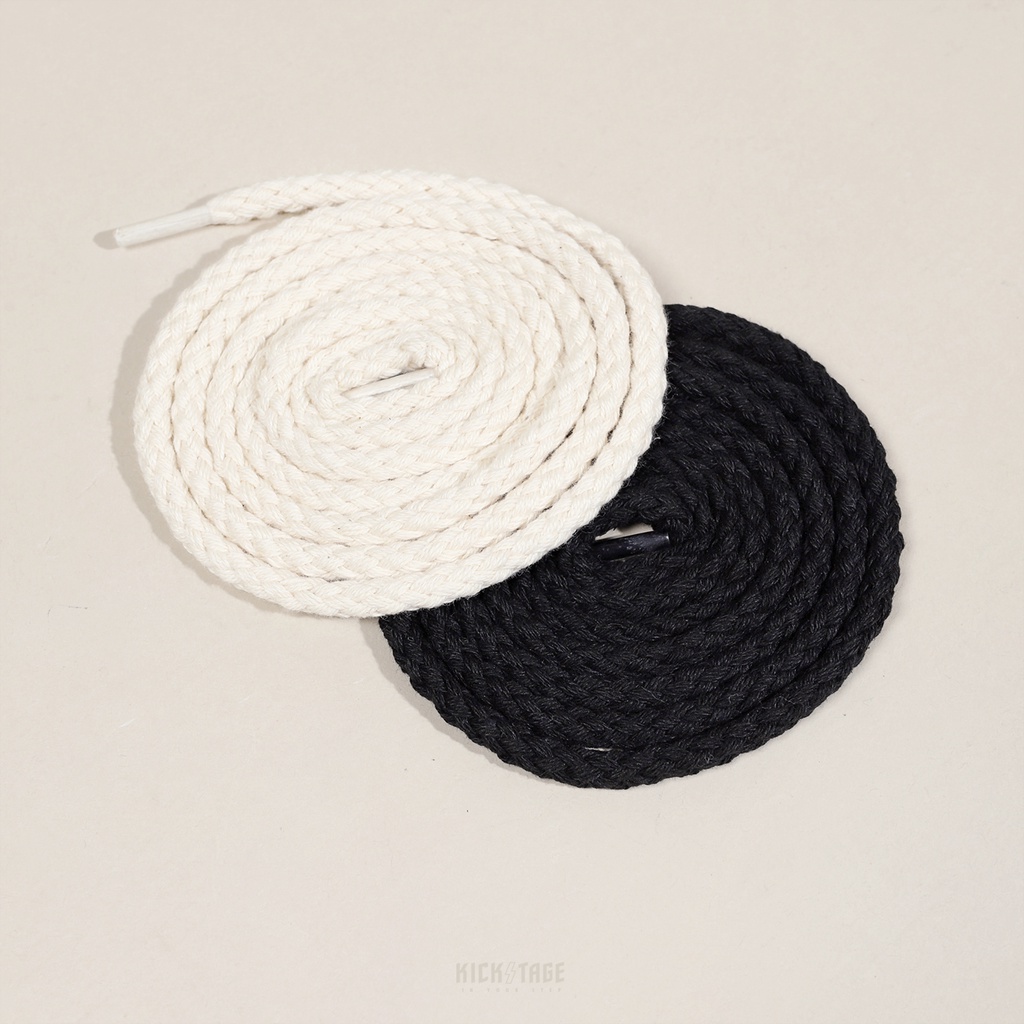 #KEEP COTTON SHOELACE 黑色 米色 麻花 麻繩 編織 鞋帶 135CM 140CM 160CM