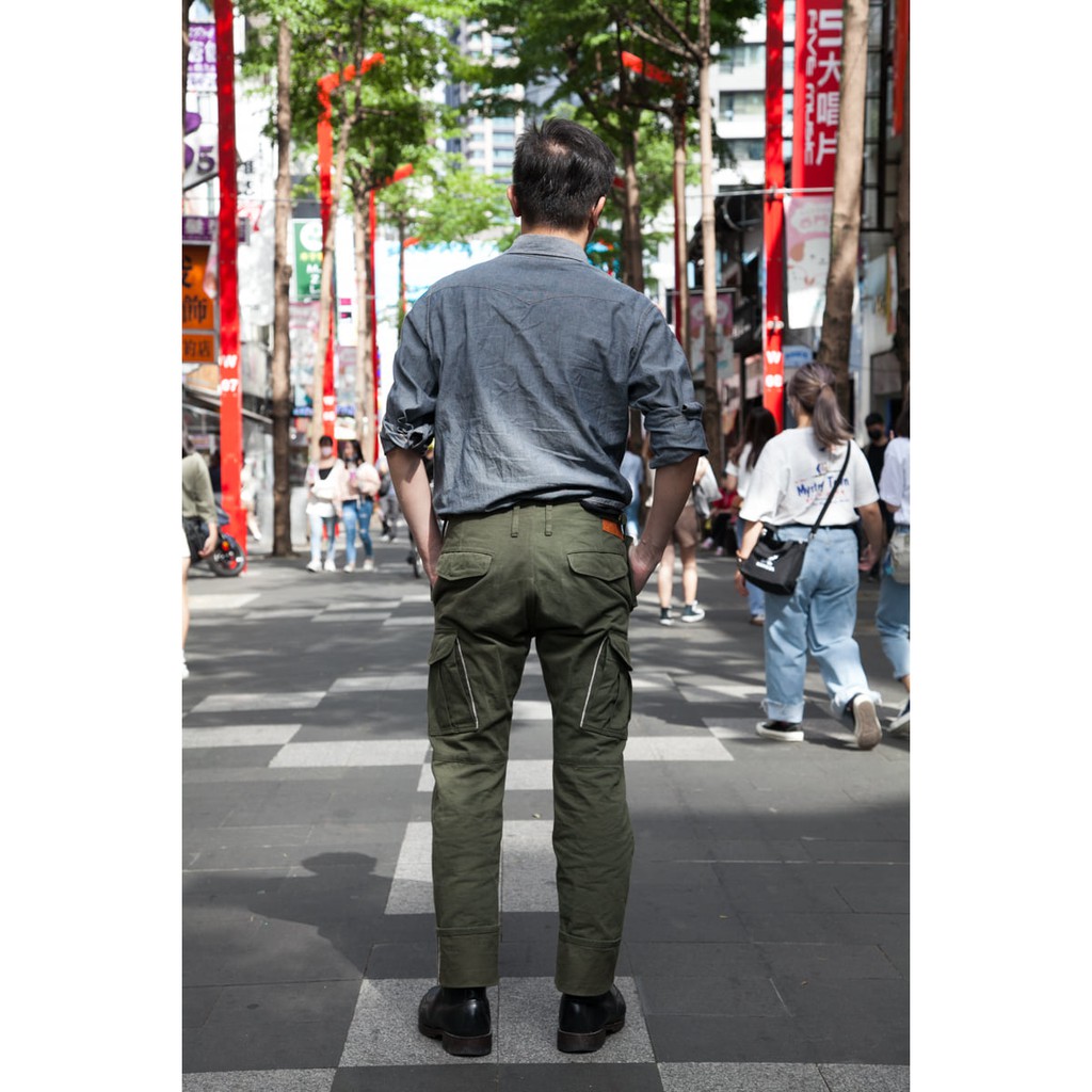 就是愛古著】日本GERUGA 重磅布邊赤耳修身軍褲(32) | 蝦皮購物