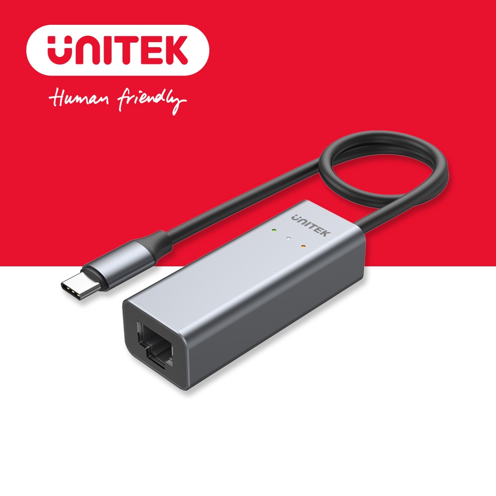 UNITEK 鋁合金USB-C 2.5Gbps 轉RJ45有線網卡(Y-U1313A)