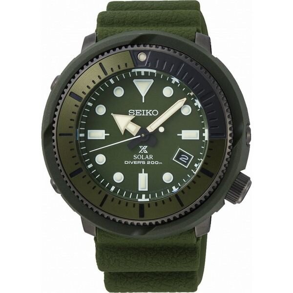 Seiko 精工錶 PROSPEX V157-0DC0G(SNE535P1) 光動能潛水街頭風腕錶/綠 46mm