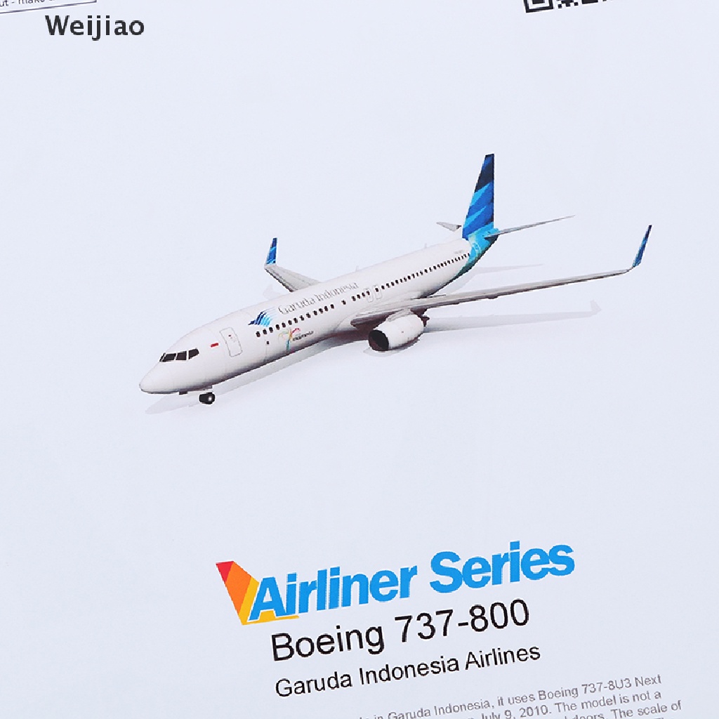 微膠1:100波音737-800飛機航空公司三維紙模型diy手工玩具th