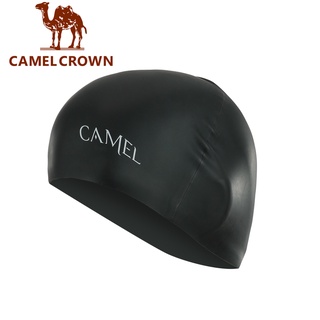 CAMEL CROWN駱駝 泳帽 矽膠時尚泳帽 男女通用防水泳帽 溫泉泳帽 沙灘泳帽