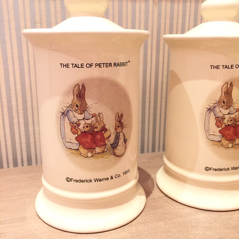 [客訂] 3入 彼得兔 陶瓷罐 密封罐 茶葉罐 餅乾罐 糖果罐 咖啡豆 五穀雜糧 廚房收納罐 Peter Rabbit
