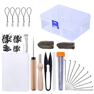 羊毛氈戳戳樂手工工具套裝 DIY羊毛條套餐 製作工具材料戳針 產品包裝：袋裝 尺寸：16*11.5*5.5cm