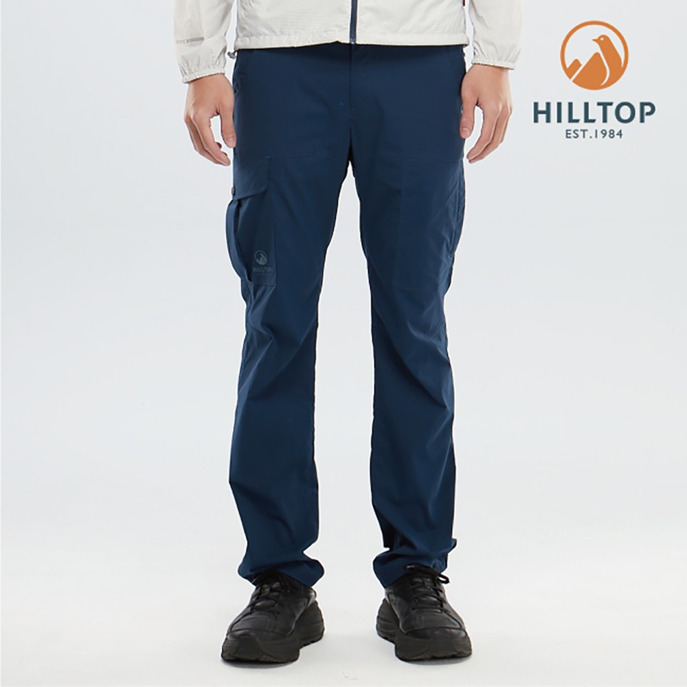 【Hilltop山頂鳥】男款吸濕快乾彈性抗UV長褲 S07MC9 高貴藍