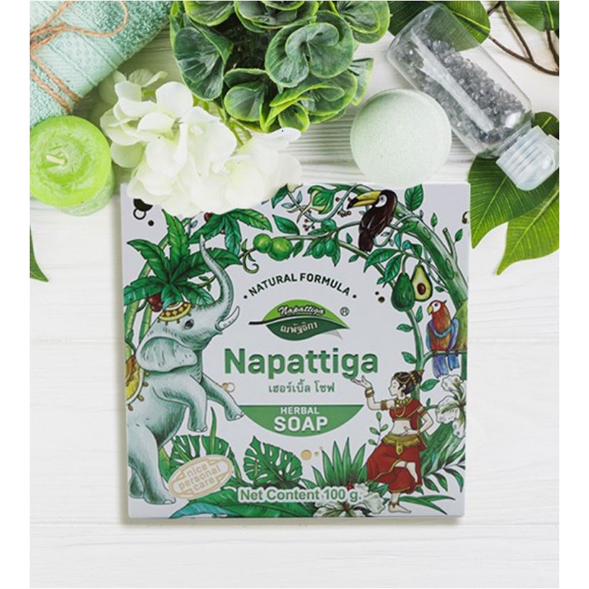 泰國 Napattiga 娜帕蒂卡 手工皂 除螨 殺菌 清痘全身深層清潔保濕 洗臉 沐浴香皂