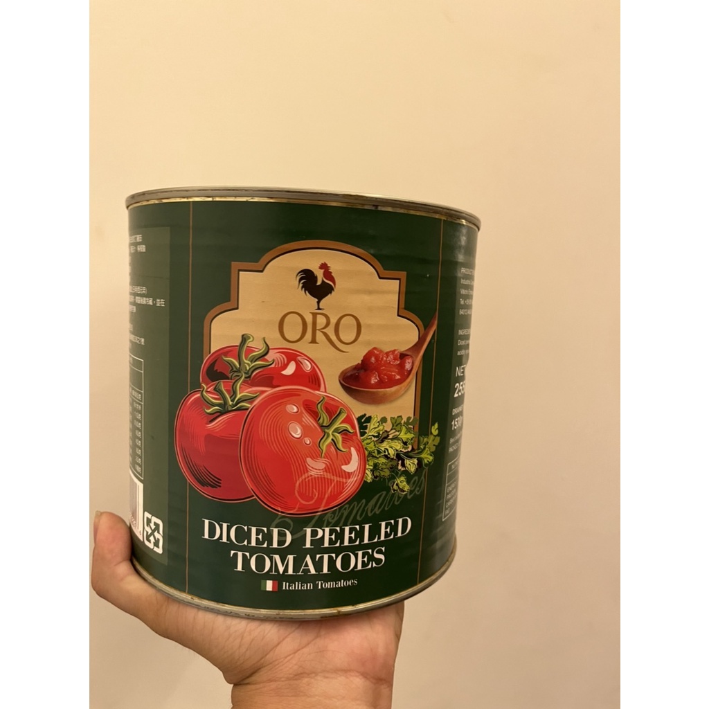 現貨 義大利ORO 番茄罐頭 去皮切丁蕃茄罐   2550g 現貨 超商限重一罐