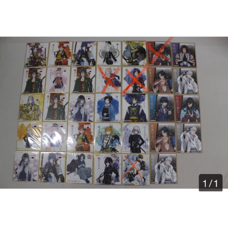 刀劍亂舞日版色紙太郎數珠次郎三日月宗近安定和泉守兼定愛染獅子王虎徹秋田御手杵 蝦皮購物