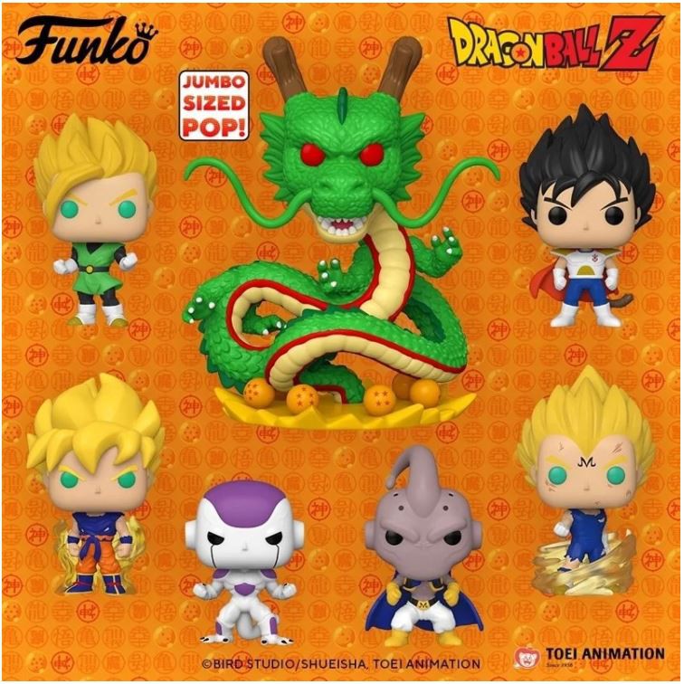 Funko POP動畫系列 七龍珠Z S8 魔人貝吉塔/SS孫悟飯/邪惡普烏/超級賽亞人孫悟空 初登場