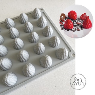 【AYUR】35連 樹莓 覆盆子 覆盆莓 莓果 模擬水果 食品級矽膠模/蠟燭/手工皂矽膠模/烘焙/巧克力模