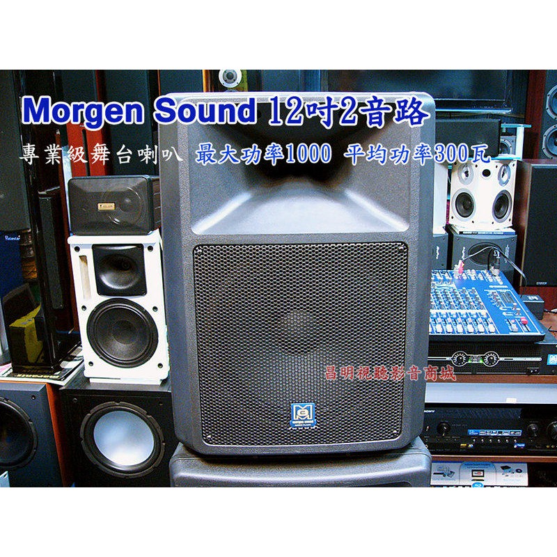 【昌明視聽】Morgan Sound SX-300 12吋2音路 專業級 舞台喇叭 RMS承受300瓦 一對二支