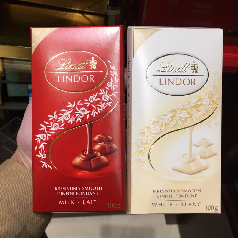 ［🇨🇦加拿大代購］必吃 瑞士蓮 Lindt Lindor 巧克力磚 牛奶巧克力/白巧克力/榛果巧克力/黑巧克力