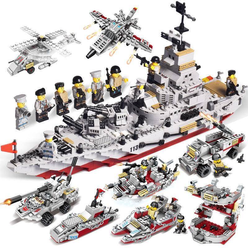 亞馬遜紅海巡洋艦 兼容樂高 積木 航母戰艦 益智 拼裝 玩具