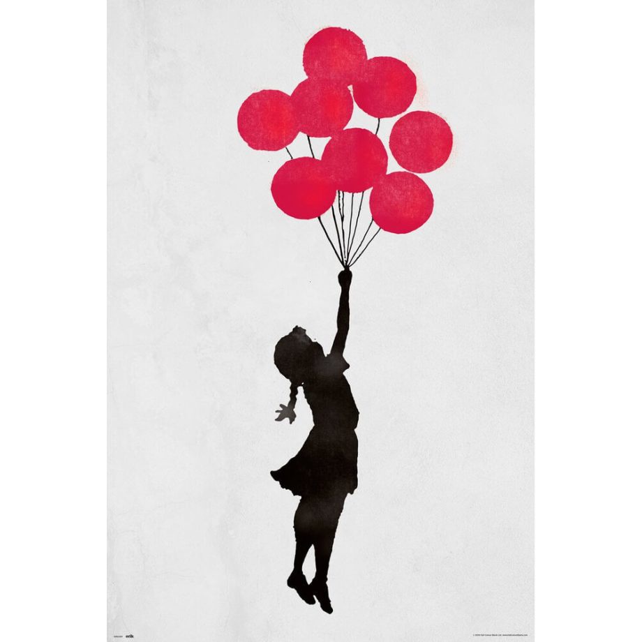 【Banksy】班克西 氣球女孩 進口海報