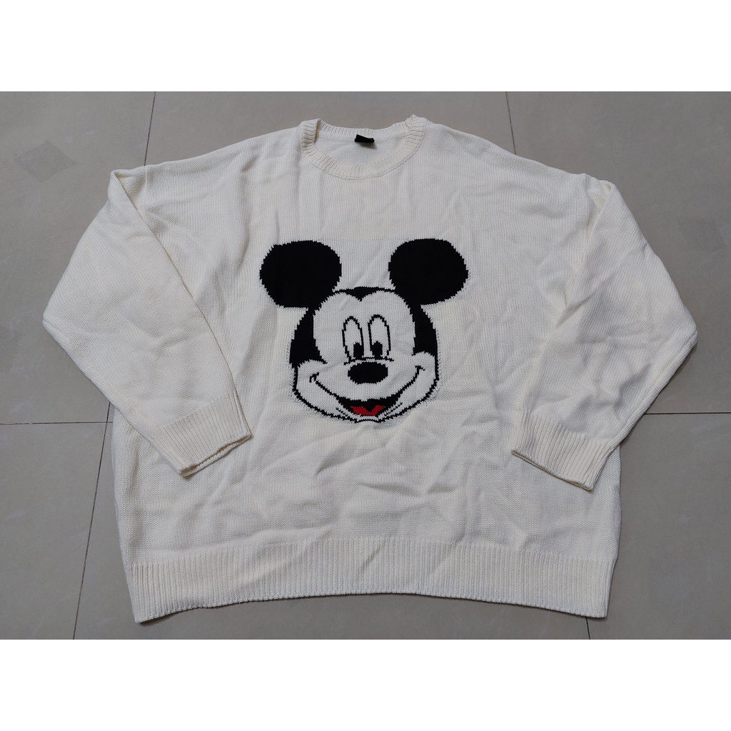 韓國製 Disney 迪士尼 米奇 米老鼠 針織 毛衣 垂肩