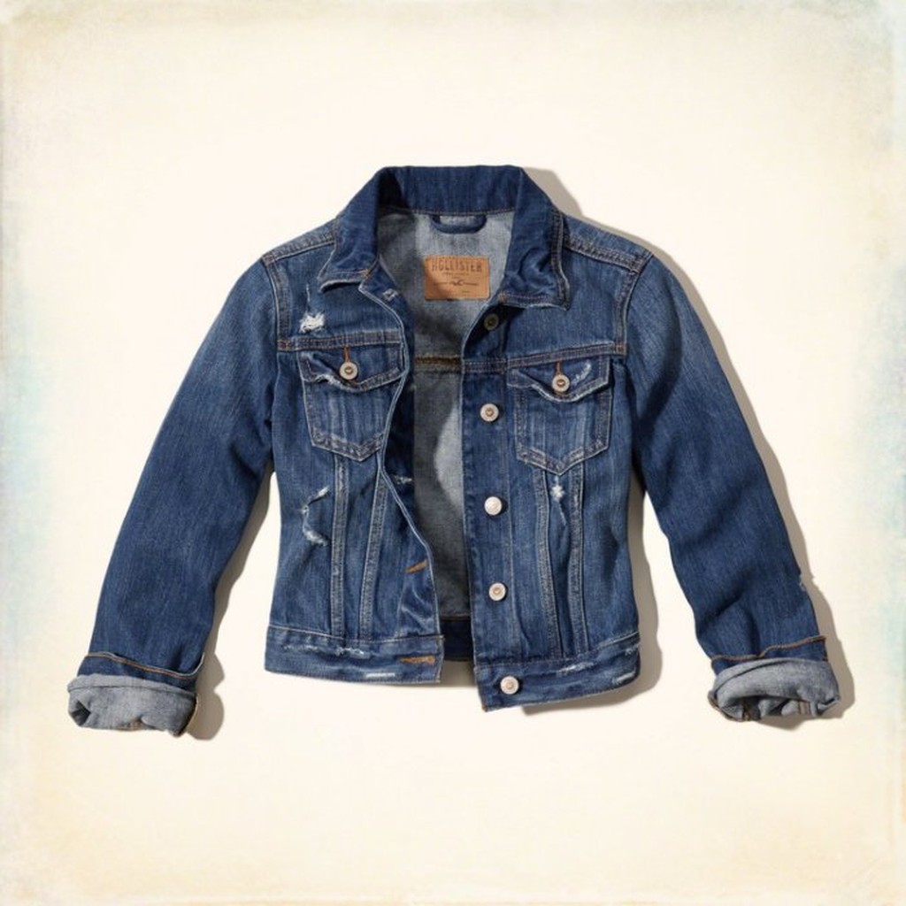 Hollister Pebbly Beach Denim Jacket 經典百搭款 短版牛仔外套 現貨S號