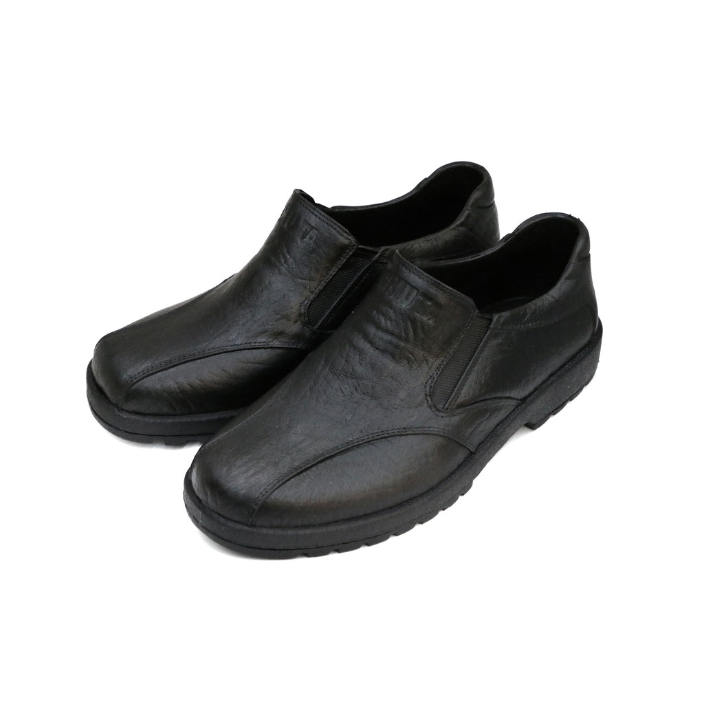 SK 鞋子大王｜久大牌 台灣製造 防水休閒鞋 耐油 止滑 工作塑膠鞋 皮鞋紋路樣式(黑)