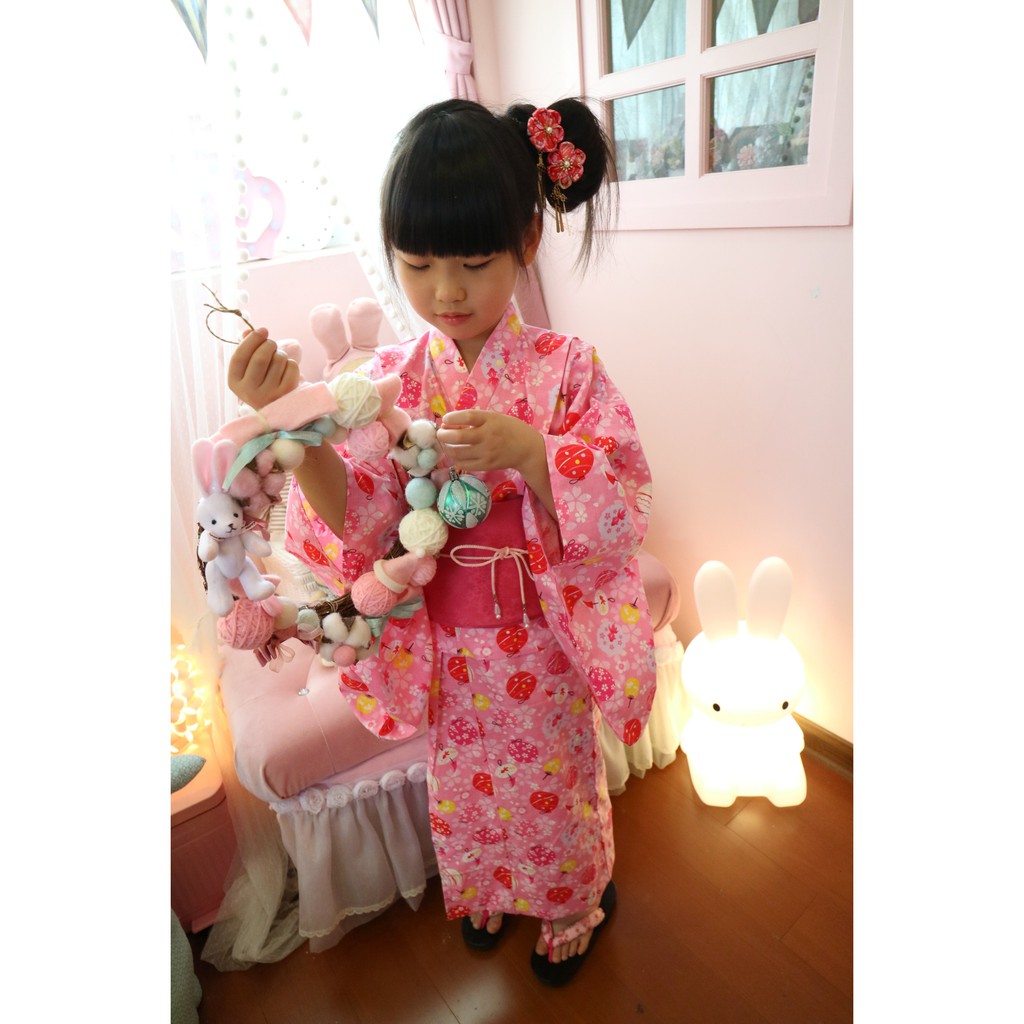 過年拜年【i-503日本和服】現貨兒童和服浴衣出口日本100~120碼彌月禮生日禮寶寶寫真週年照| 蝦皮購物