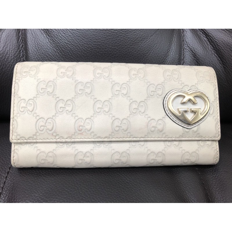 GUCCI女用米色長夾.皮夾