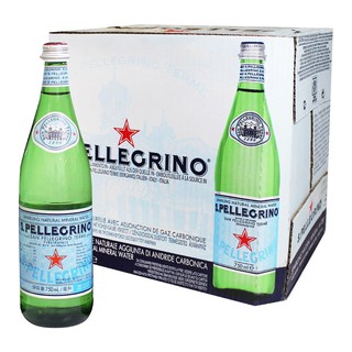現貨 San Pellegrino 聖沛黎洛 天然氣泡水 750ml 250ml X 24瓶 玻璃瓶