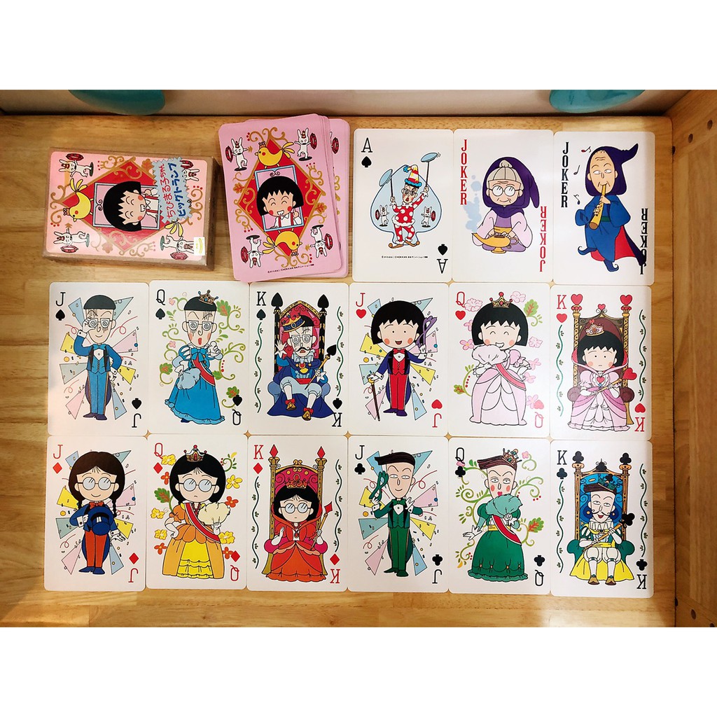 *MARUKO1990* 日本 正版 絕版 早期商品 櫻桃小丸子 大型 扑克牌 撲克牌 紙版