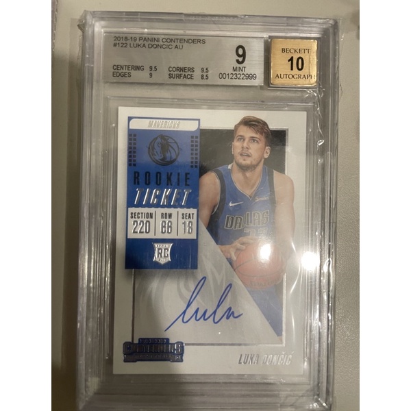 2018-19 Luka Doncic Contenders Auto #122 (卡面簽）