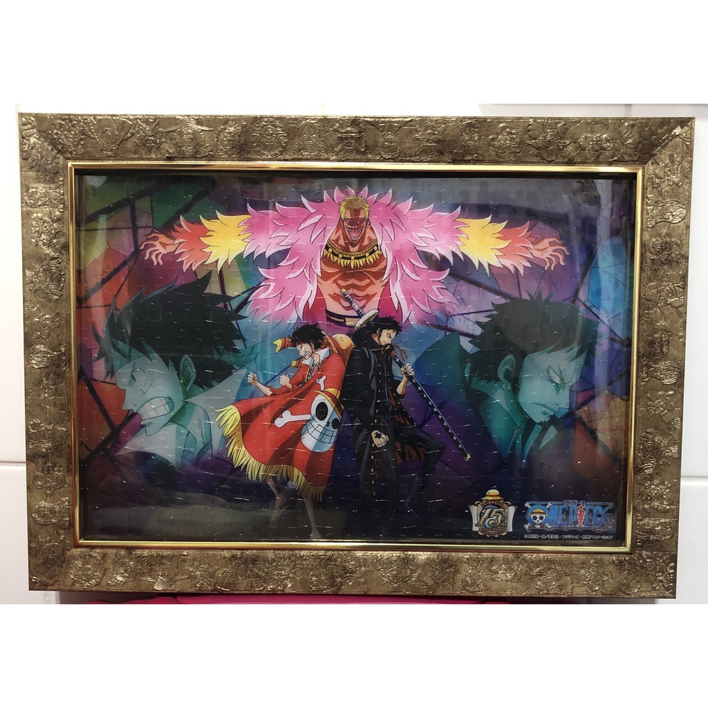 One piece 海賊王 航海王 唐吉訶德·多佛朗明哥 300片絕版透明塑膠拼圖 絕版（含框）已拼完