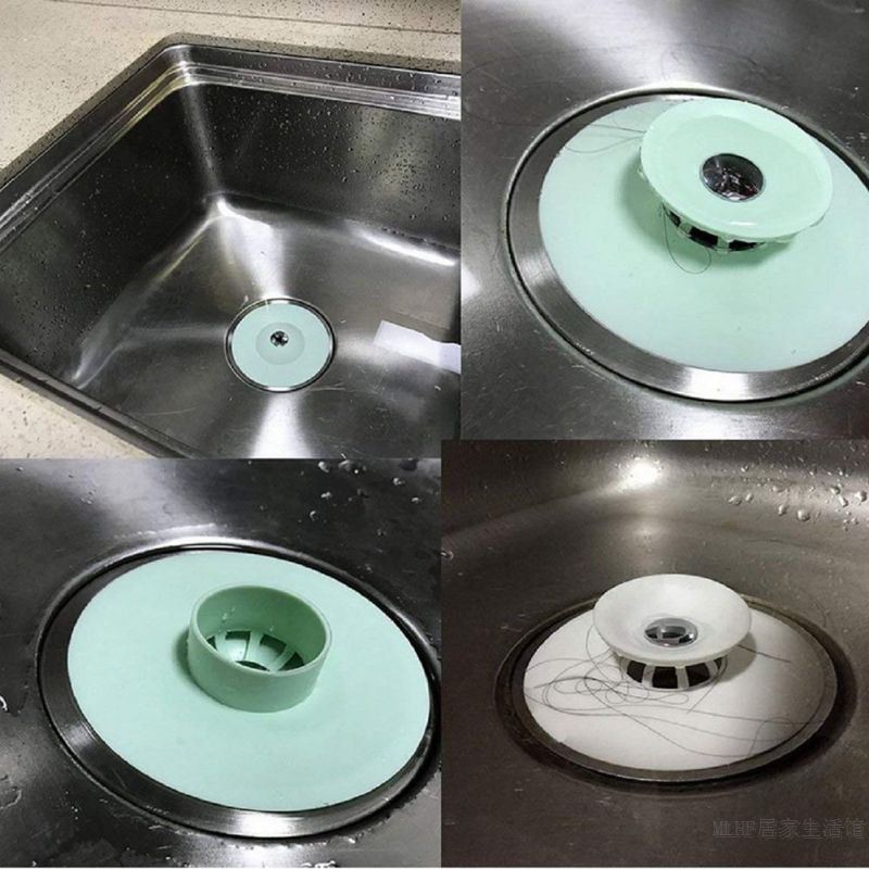 防臭防蟲排水孔蓋通用廚房按壓彈跳封閉矽膠地漏浴室防臭防堵塞塑料水槽過濾地防臭地漏蓋排水口 蝦皮購物