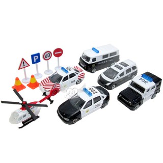 小汽車模型玩具組警車玩具6入 010994【77小物】