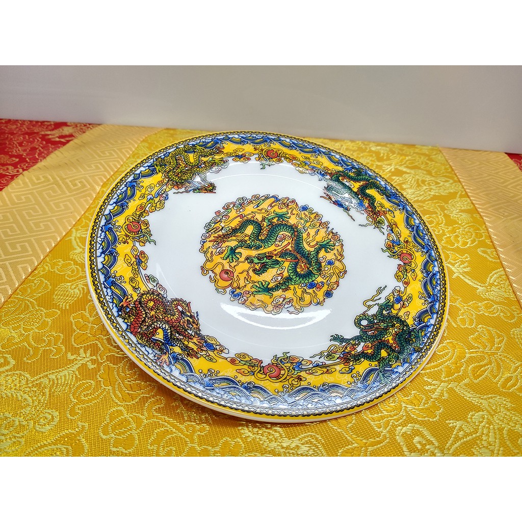 A333 6吋彩龍五龍陶瓷玻璃 宴王祝壽點心盤盤組萬壽無疆盤水果盤山珍海味盤盤子腳架皆可使用 蝦皮購物