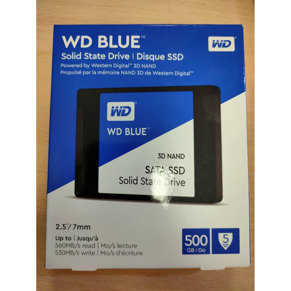 五年保固 WD SSD 500GB 2.5吋 固態硬碟(全新~購買一個月，無發票，出廠日期為2020/02)