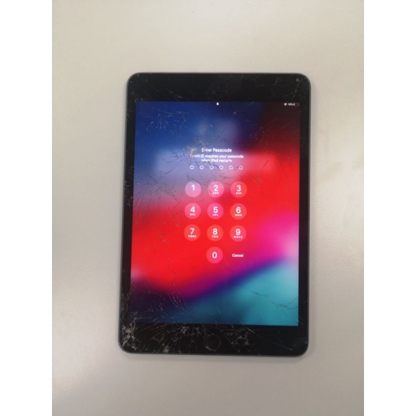 零件機 Apple iPad mini 5 A2133 64gb 外屏裂，有鎖ID