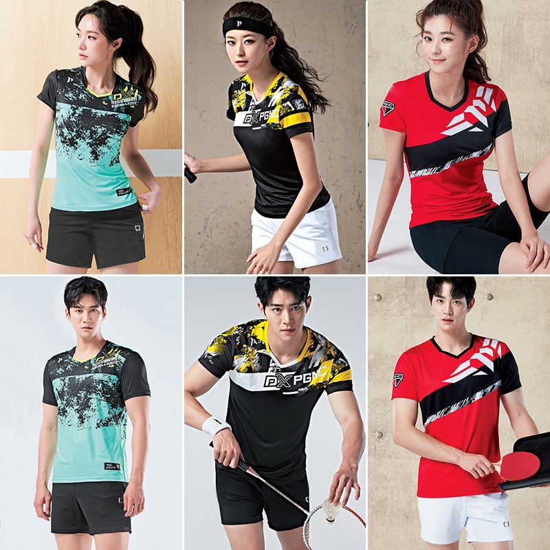 韓國 速幹 羽毛球服 男女款 套裝 透氣 運動服 比賽 訓練 球衣 定制 印字 特價 迅速乾燥 韓國運動服
