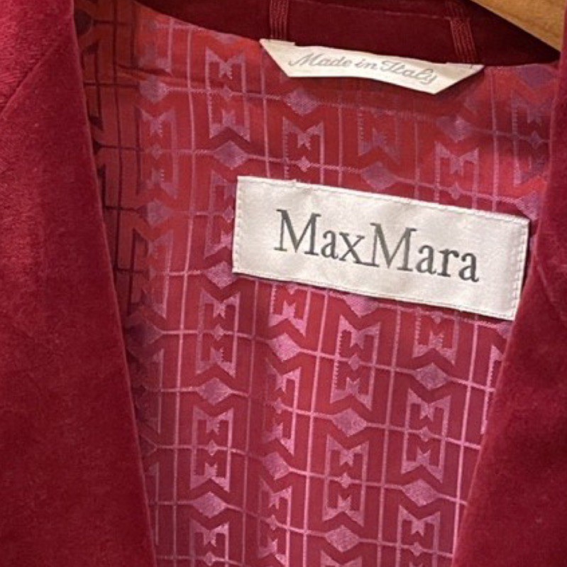 Max Mara 絨 酒紅西裝外套