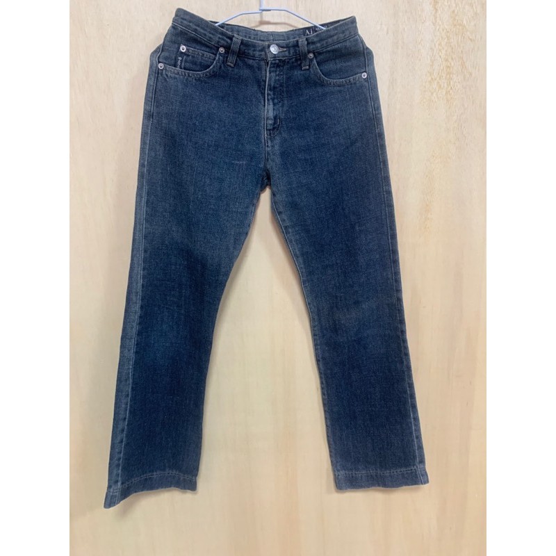 Armani Jeans 牛仔長褲 雙側邊刷白 26