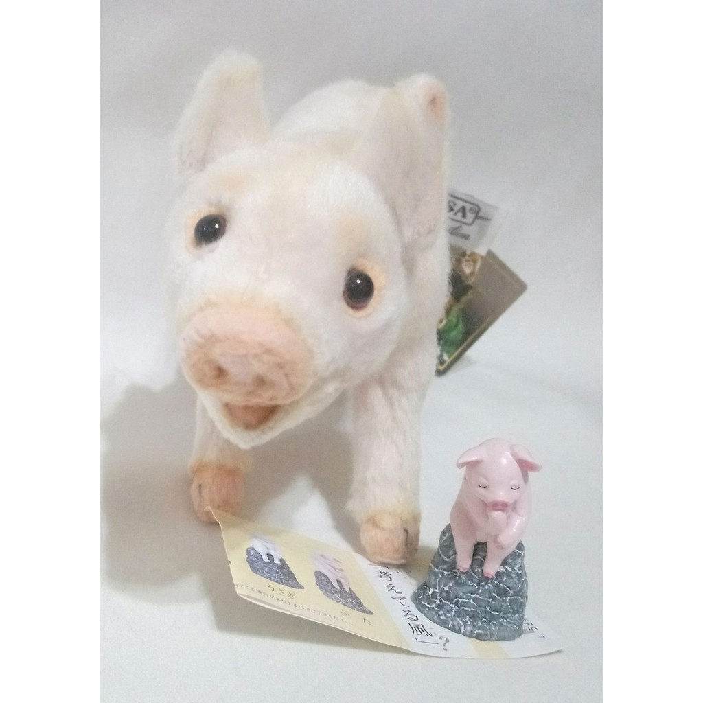 HANSA 動物 擬真 玩偶 娃娃 小豬 豬仔 澳洲品牌 扭蛋 盒玩 沉思者動物 思考動物 轉蛋 石尚自然探索屋 手工