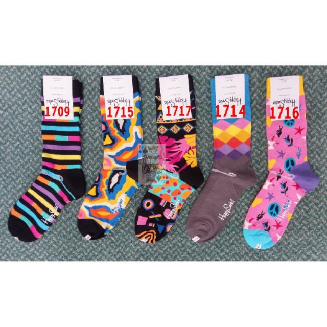 Happy Socks 快樂襪子 中長筒襪 男女襪均可穿 男版36~40 好萊塢 亞洲明星愛牌 綜合G