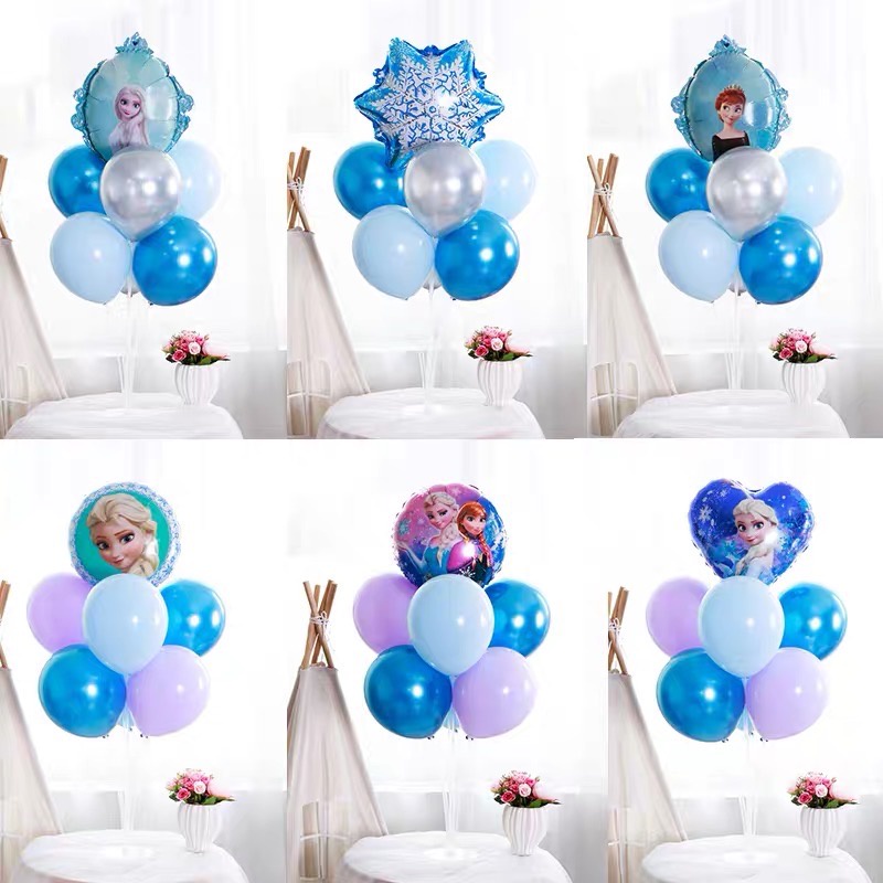 🌸可娜的夢想角落🌸[現貨]【桌上立柱 冰雪系列 氣球桌飄 含底座】🌟🌟生日氣球佈置 派對氣球 寶寶周歲慶祝 鋁箔氣球