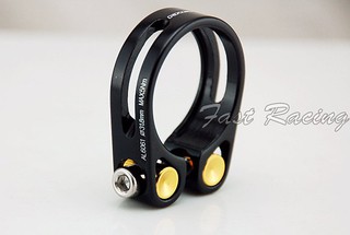 臺灣精品 KREX 鋁合金 輕量化 座管束 坐管束 31.8 / 34.9 黑色 ☆跑的快☆