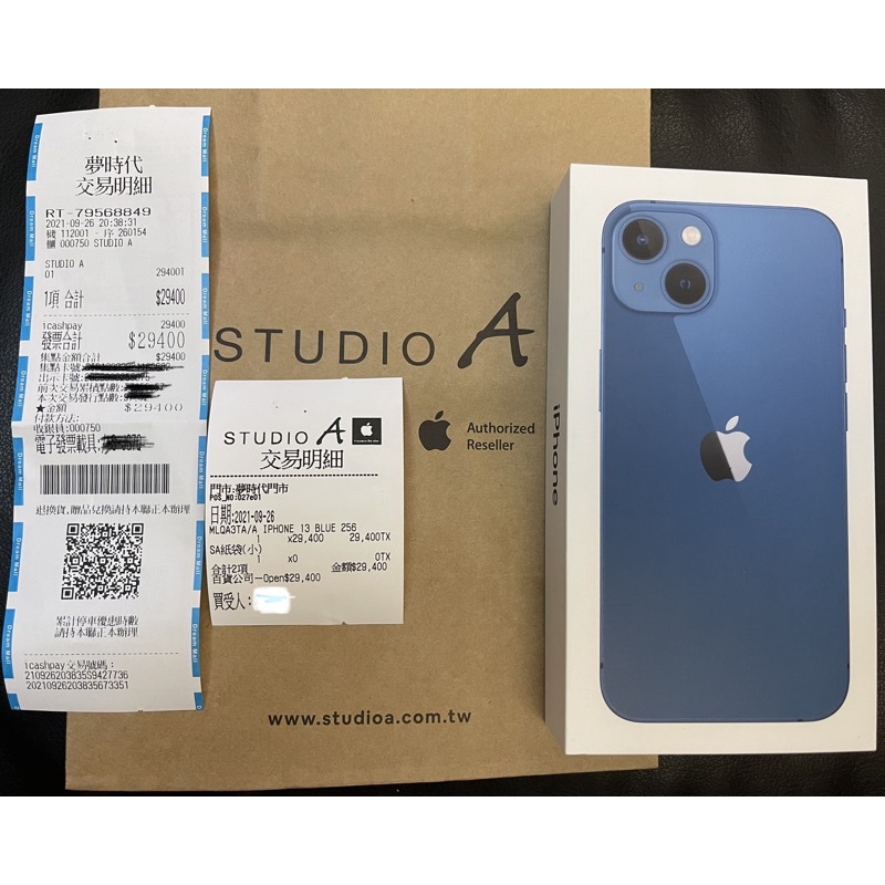 全新未拆iphone 13 256G藍色