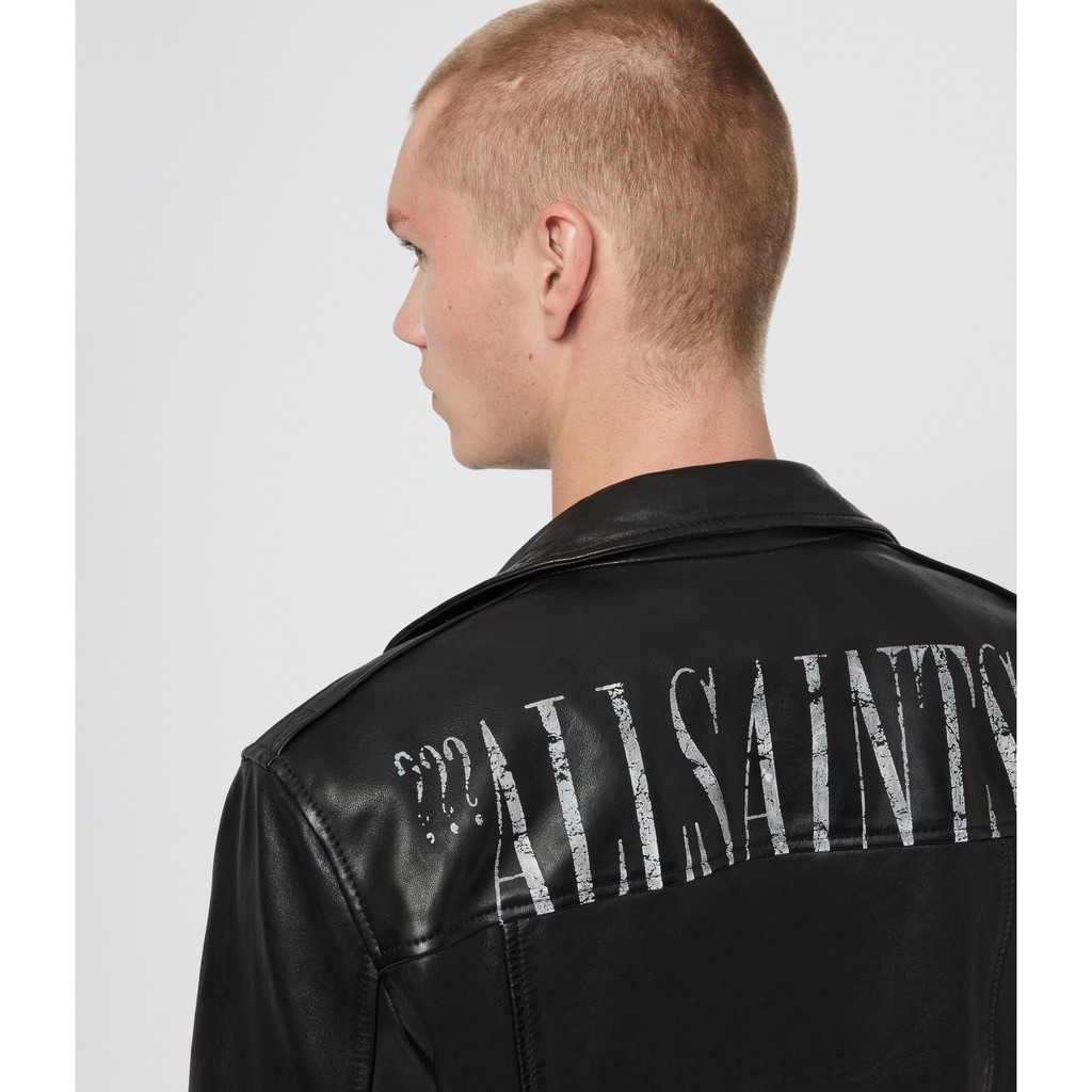 英國官網購入allsaints Roundhouse Leather Biker Jacket 真皮機車夾克xs 現貨 蝦皮購物