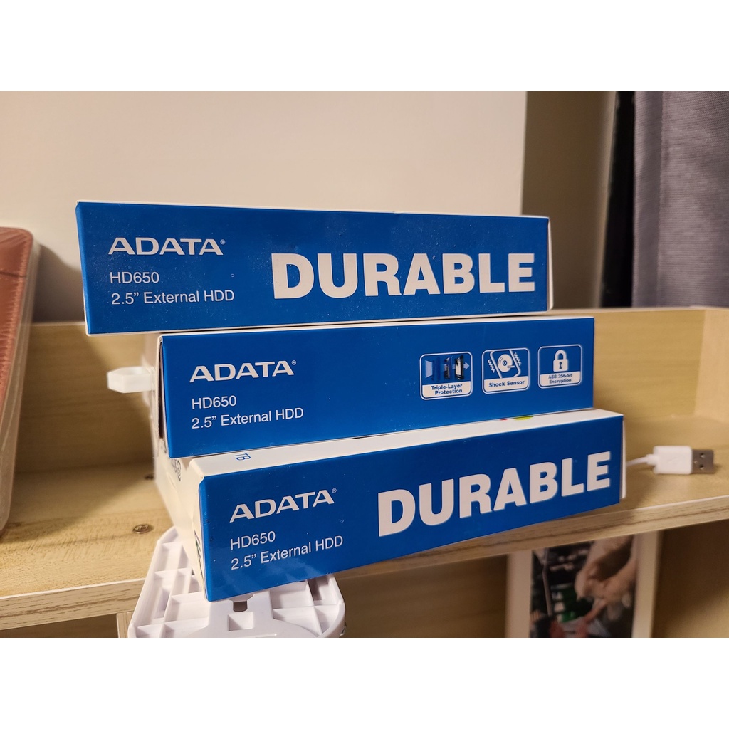 1TB 威剛ADATA  2.5吋外接行動硬碟(HD650藍)
