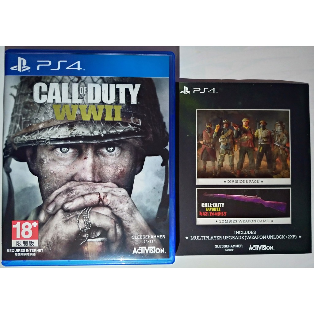 Ps4 附預購特典 決勝時刻二戰 中文版 無刮良品 可雙人遊玩 Call Of Duty Cod Wwii 蝦皮購物